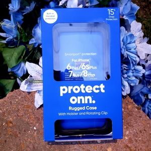 iPhone 6+/ 6s+/7+/8+ case with holster and rotating clip